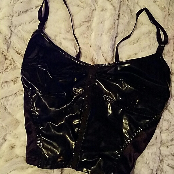 patent leather bustier